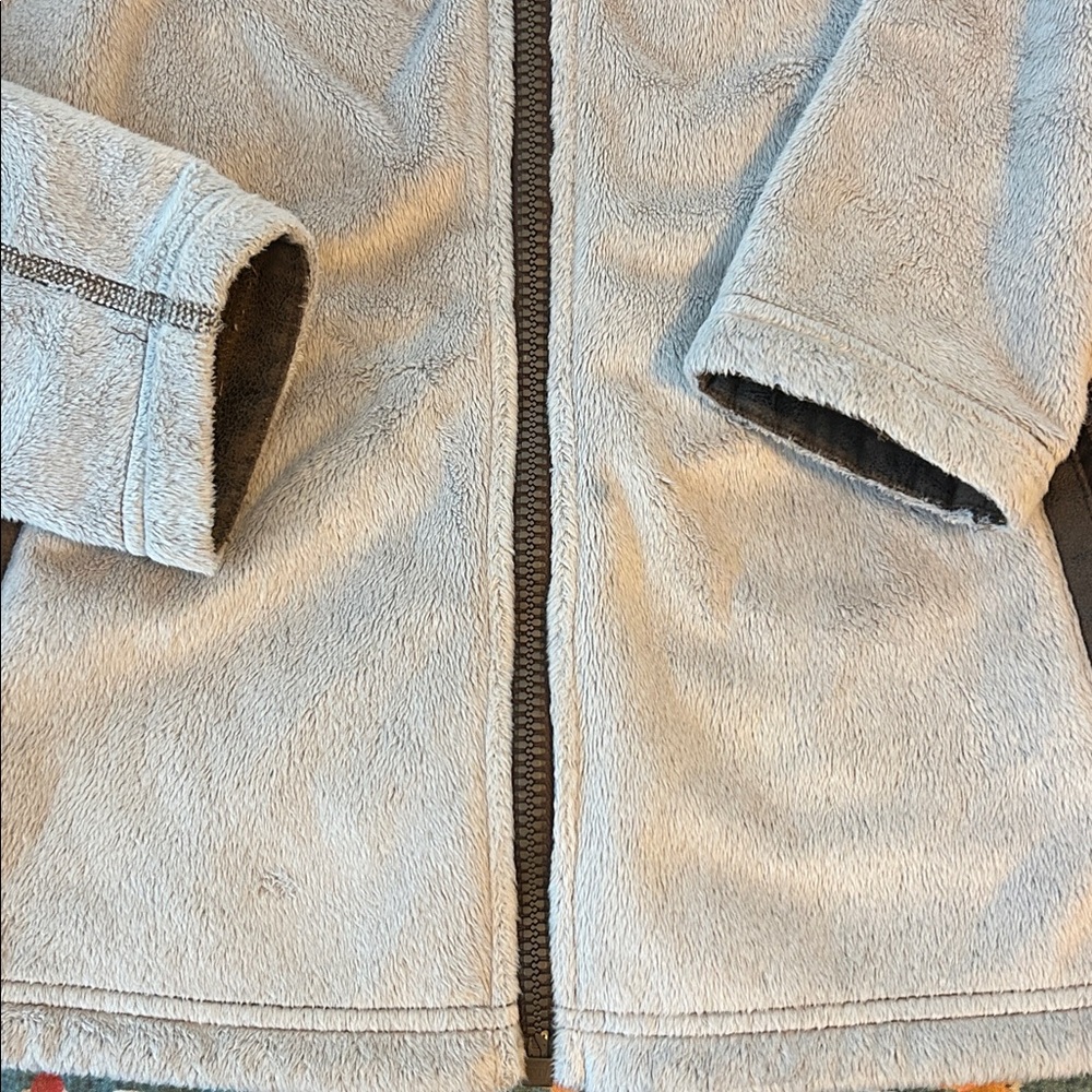 Kuhl Women's cream and Brown Fleece Jacket Size Medium - Picture 5 of 6